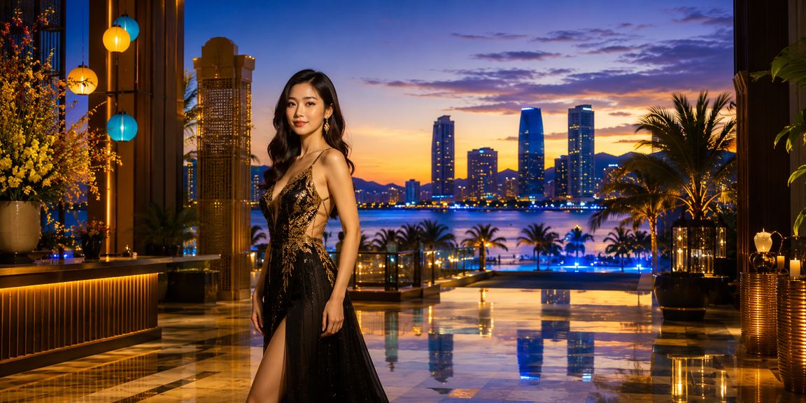 Người chơi trải nghiệm cá cược casino trên điện thoại tại bãi biển Đà Nẵng