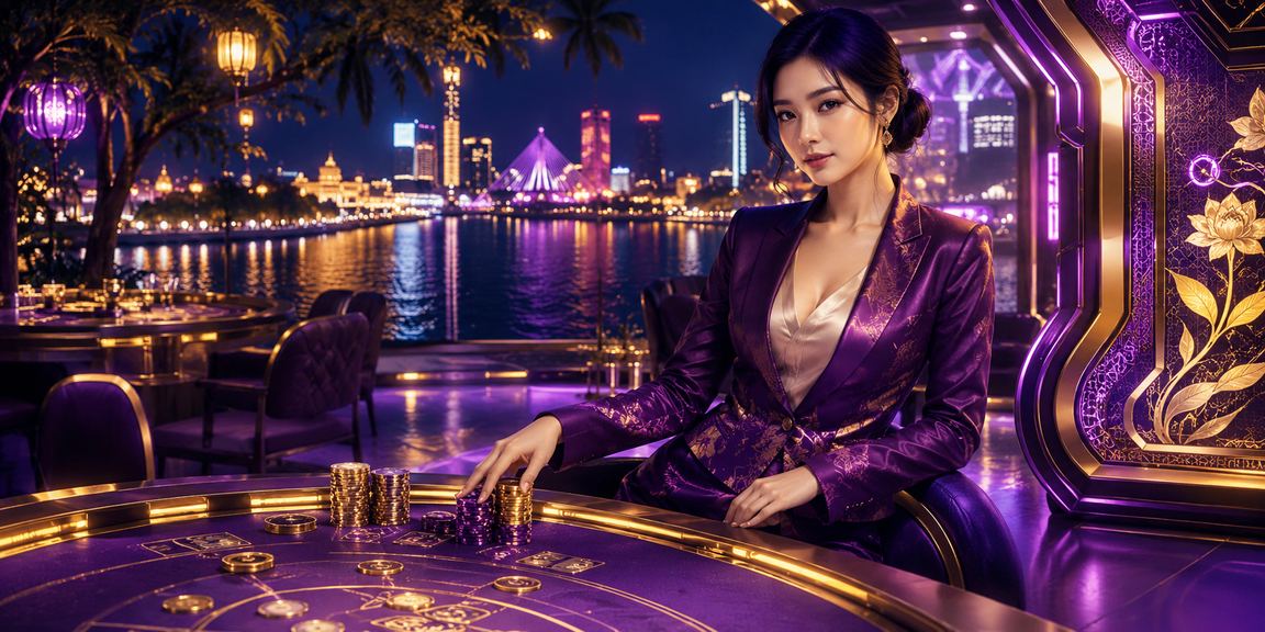 Người chơi bài tại vùng sông Mekong trong trang phục áo dài truyền thống Việt Nam